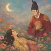 조선 왕같은 사람이 나보고 사랑한다고 함.장소는 꽃밭 같음. [꿈해몽]