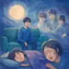 내가 좋아했던 아이돌 더보이즈 선우 현재 또한명이 우리집 거실쇼파에 앉아있었어. 저녁이였고 엄마랑내가 같이누워서 거실바닥에서 이불깔**고있었어. 근데 더보이즈 멤버들이 엄마때려서? 말리면서 울었어 [꿈해몽]