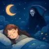 2초에서3초동안 눈 감았을때 검은배경에서 저승사자를 봤는데 물끄러미 보는 꿈 [꿈해몽]