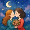 갑자기 친구가 레즈비언 처럼 나랑 사귀자. 하고 꽃다발 들고 뽀뽀하는 꿈 [꿈해몽]