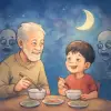 노년의 내가 죽은 할아버지와 닮아있고, 현재의 나와 닮은 손자와 평범하게 식사를 하다, 식당 주변을 좀비들이 둘러쌓는 꿈 [꿈해몽]