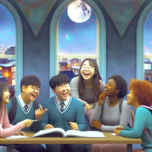익숙한 학교에서 잃어버린 시험지를 찾아 헤매며 친구들과 웃고 떠드는 모습. [꿈해몽]