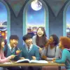 익숙한 학교에서 잃어버린 시험지를 찾아 헤매며 친구들과 웃고 떠드는 모습. [꿈해몽]