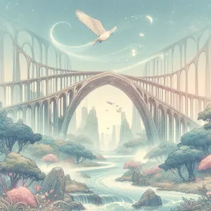 거대한 다리가 강 위로 이어지고 있는데 뛰어넘을 용기가 없는 것 같아 망설이고 있다 [꿈해몽]