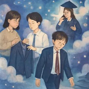 학교에서 졸업사진을 찍는다고 했다. 나는 옷이 딱히 없었는데, 친구가 자기 옷을 빌려준다 했다. 막연한 호의는 아니고, 내가 새로 산 옷을 빌려 주길 바라는 것 같았다. 나는 새로 살 옷을 딱히 고르지 못했다. 그러다가 내 팬이라는 여자 후배가 나타나서, 이런 저런 조언을 해줬다. 처음엔 고마워했지만, 내가 계속 아쉬운 나머지 말이 길어지자 표정이 굳어쟜다. 졸업 축하 공연도 리허설 때는 잘 됐는데, 본 무대에서 가사를 까먹는 일이 있었다. 민망해 하며 무대를 내려왔다.  [꿈해몽]
