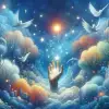 거대한 하늘을 날아가며 별들을 만지는 순간 [꿈해몽]