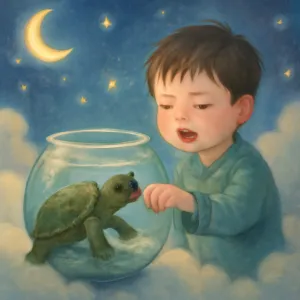 꿈에서 집에서 키우던 거북이가 어항에 있었습니다 그런데 그꿈에서 같이있던 아들이 어항에 손을 넣다가 거북이한테 물렸는데 거북이가 물고 있던 손가락을 놓치를 않아 너무 생생하고 놀라서 꿈에서 깼습니다 [꿈해몽]